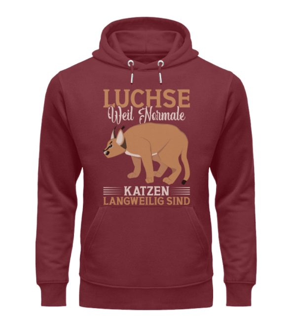 Luchse weil normale Katzen langweilig  - Unisex Premium Bio Hoodie Verkauf – Bild 3