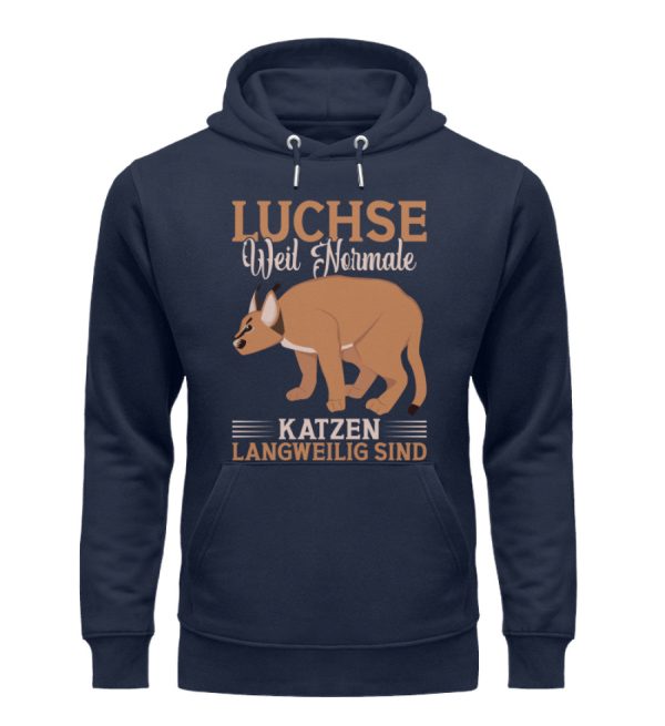 Luchse weil normale Katzen langweilig  - Unisex Premium Bio Hoodie Verkauf – Bild 2