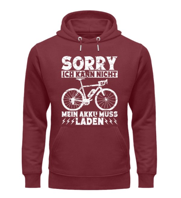 Ich kann nicht mein Akku muss laden  - Unisex Premium Bio Hoodie Angebot – Bild 3