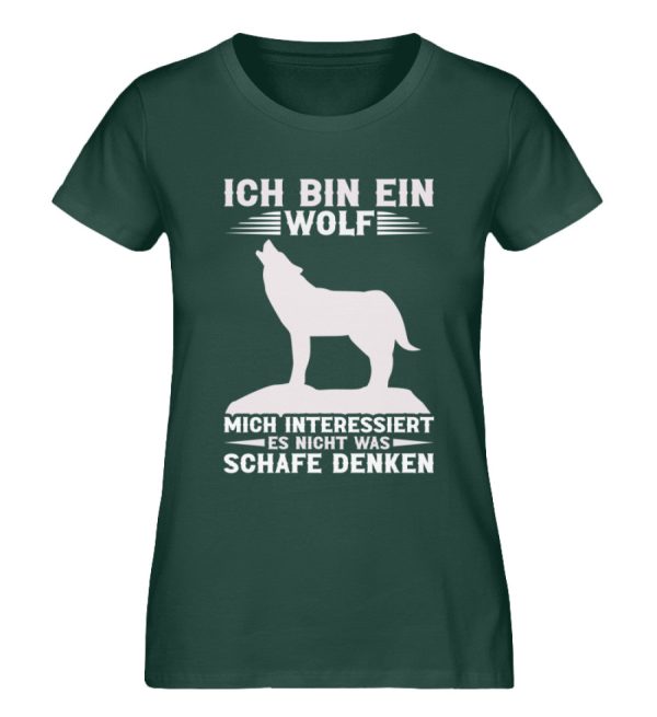 Ich bin ein Wolf mich interessieren Schafe nicht  - Damen Premium Bio Shirt Angebot – Bild 5