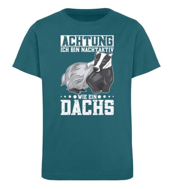Bin nachtaktiv wie ein Dachs  - Kinder Bio Shirt Online – Bild 3