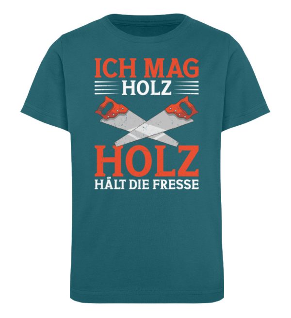 Ich mag Holz  - Kinder Bio Shirt Mode – Bild 3