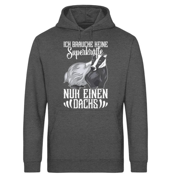 Brauche keine Superkräfte nur einen Dachs  - Unisex Bio Hoodie Online – Bild 4