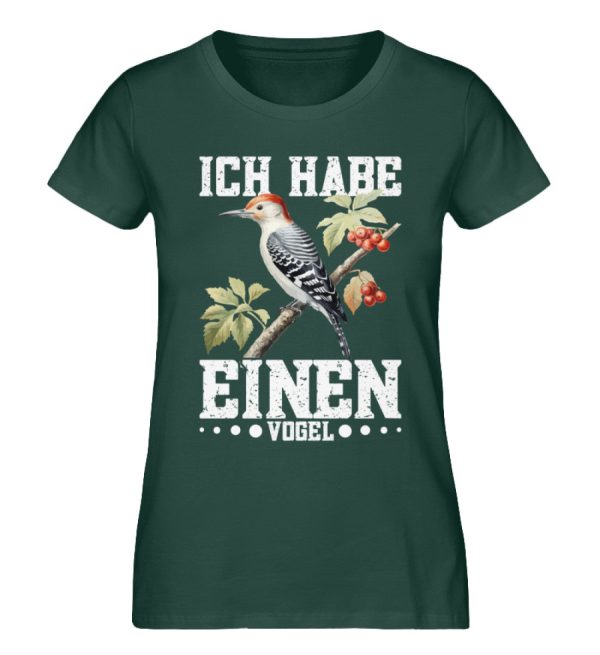 Ich habe einen Vogel Specht  - Damen Premium Bio Shirt Schn?ppchen – Bild 5