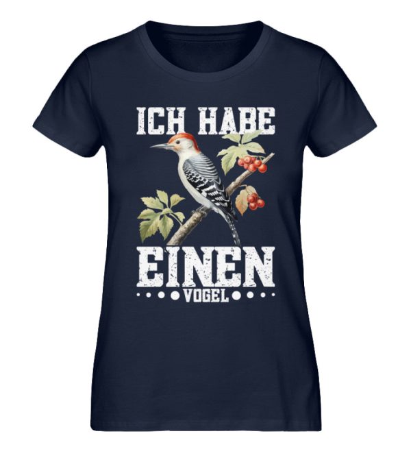 Ich habe einen Vogel Specht  - Damen Premium Bio Shirt Schn?ppchen – Bild 2