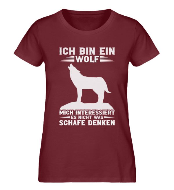Ich bin ein Wolf mich interessieren Schafe nicht  - Damen Premium Bio Shirt Angebot – Bild 3