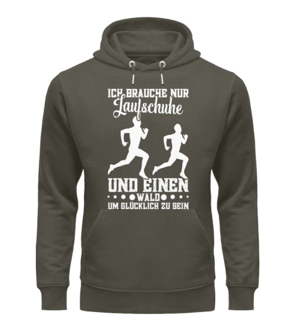 Ich brauche Laufschuhe und Wald  - Unisex Premium Bio Hoodie Zu verkaufen – Bild 5