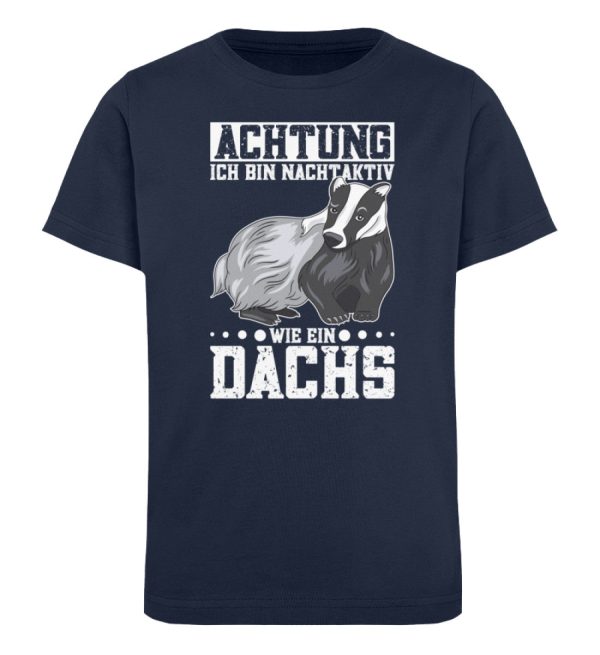 Bin nachtaktiv wie ein Dachs  - Kinder Bio Shirt Online – Bild 2