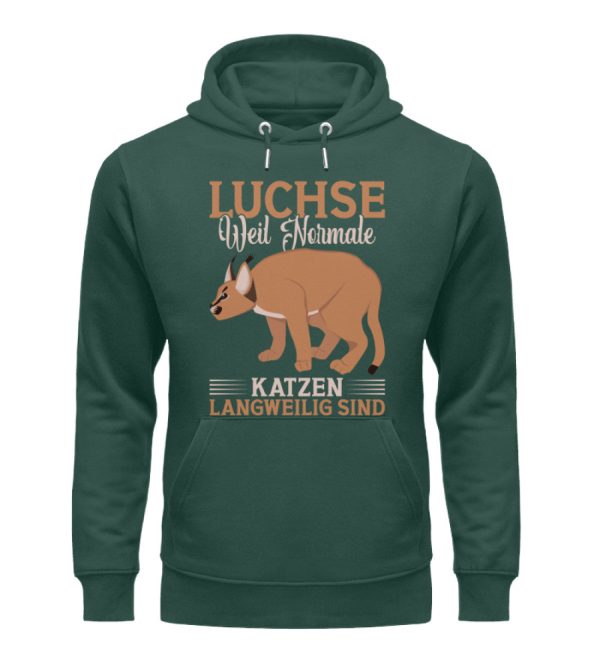Luchse weil normale Katzen langweilig  - Unisex Premium Bio Hoodie Verkauf – Bild 4