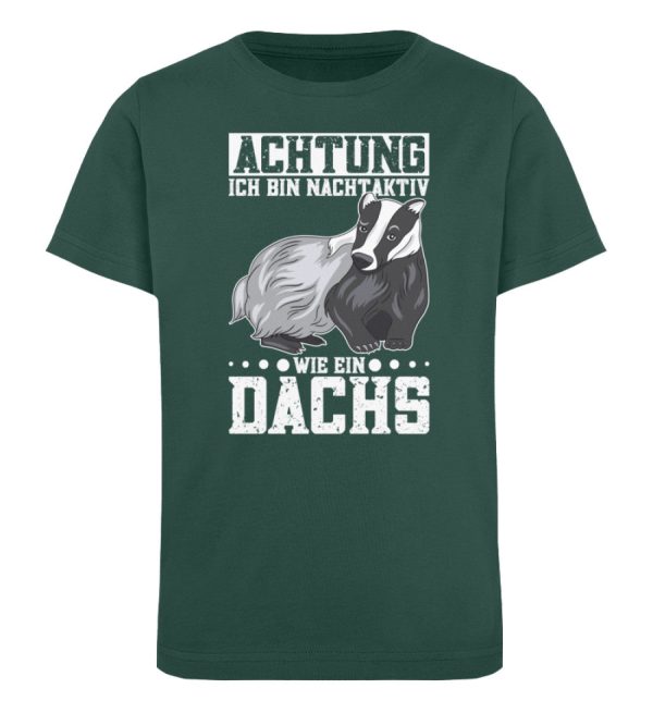 Bin nachtaktiv wie ein Dachs  - Kinder Bio Shirt Online – Bild 4