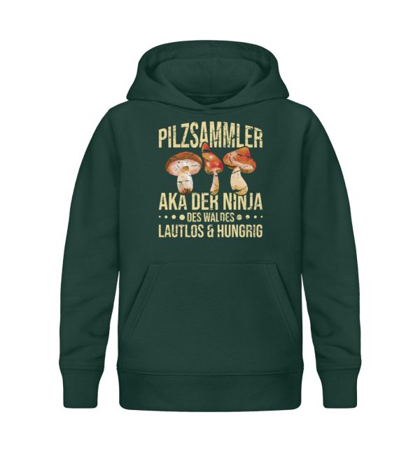 Pilzsammler aka der Ninja des Waldes  - Kinder Bio Hoodie Schn?ppchen – Bild 5