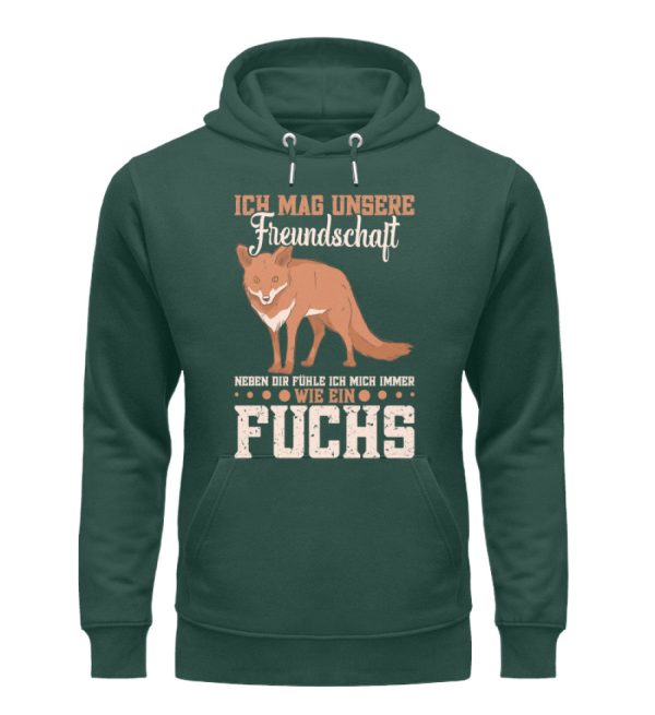 Ich mag unsere Freundschaft fühle mich wie ein Fuchs  - Unisex Premium Bio Hoodie Im Angebot – Bild 4
