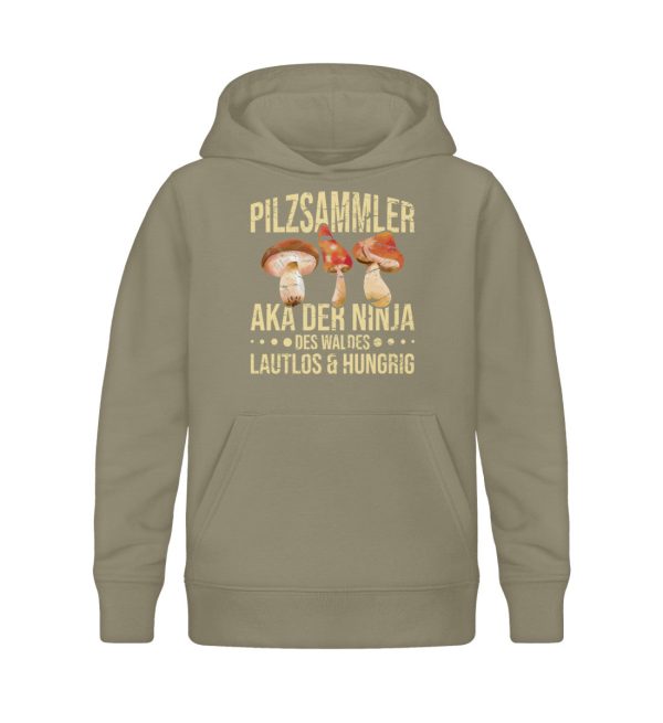 Pilzsammler aka der Ninja des Waldes  - Kinder Bio Hoodie Schn?ppchen – Bild 4