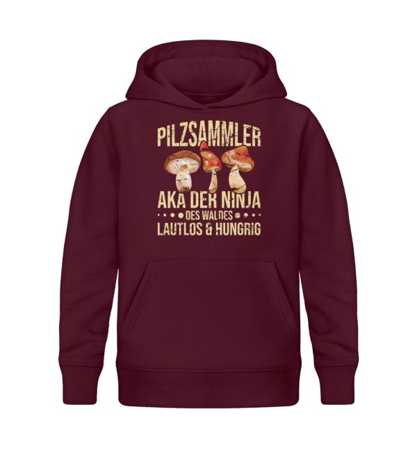 Pilzsammler aka der Ninja des Waldes  - Kinder Bio Hoodie Schn?ppchen – Bild 3