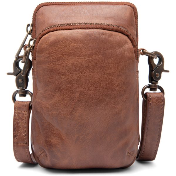 Mobile bag in soft vintage look leather   14262 - Chestnut Jetzt online